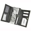 PATRIZIA SNR-102 RFID szürke kígyóbőr mintás női bőr pénztárca 18.5 x 10 x 4 cm