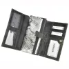 PATRIZIA SNR-102 RFID szürke kígyóbőr mintás női bőr pénztárca 18.5 x 10 x 4 cm