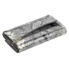 PATRIZIA SNR-102 RFID szürke kígyóbőr mintás női bőr pénztárca 18.5 x 10 x 4 cm