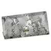 PATRIZIA SNR-106 RFID szürke kígyóbőr mintás női bőr pénztárca 18 x 9 x 4 cm