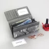 PATRIZIA SNR-106 RFID szürke kígyóbőr mintás női bőr pénztárca 18 x 9 x 4 cm