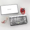 PATRIZIA SNR-106 RFID szürke kígyóbőr mintás női bőr pénztárca 18 x 9 x 4 cm