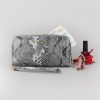 PATRIZIA SNR-119 RFID szürke kígyóbőr mintás női bőr pénztárca 20 x 10 x 2.5 cm