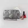 PATRIZIA SNR-119 RFID szürke kígyóbőr mintás női bőr pénztárca 20 x 10 x 2.5 cm