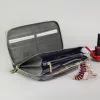 PATRIZIA SNR-119 RFID szürke kígyóbőr mintás női bőr pénztárca 20 x 10 x 2.5 cm