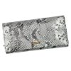 PATRIZIA SNR-122 RFID szürke kígyóbőr mintás női bőr pénztárca 19.5 x 10 x 4 cm