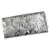 PATRIZIA SNR-122 RFID szürke kígyóbőr mintás női bőr pénztárca 19.5 x 10 x 4 cm