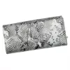 PATRIZIA SNR-122 RFID szürke kígyóbőr mintás női bőr pénztárca 19.5 x 10 x 4 cm