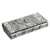 PATRIZIA SNR-122 RFID szürke kígyóbőr mintás női bőr pénztárca 19.5 x 10 x 4 cm