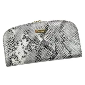   PATRIZIA SNR-123 RFID szürke kígyóbőr mintás női bőr pénztárca 18.5 x 10 x 3.5 cm