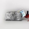 PATRIZIA SNR-123 RFID szürke kígyóbőr mintás női bőr pénztárca 18.5 x 10 x 3.5 cm