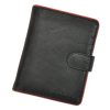 Pierre Cardin TILAK05 TUMBLE 326A fekete-piros férfi valódi bőr pénztárca 10.5 x 13 x 3 cm
