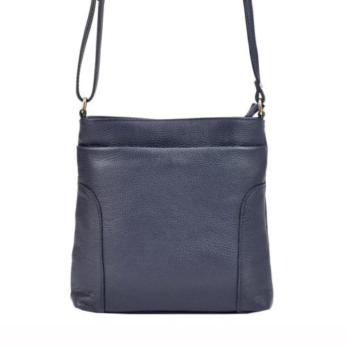 Patrizia 417-013 navy női bőr válltáska, oldaltáska 26 x 27 x 7 cm