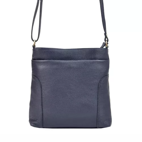 Patrizia 417-013 navy női bőr válltáska, oldaltáska 26 x 27 x 7 cm