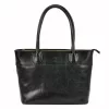Florence 12 fekete női bőr válltáska, shopper 40 x 27 x 16 cm