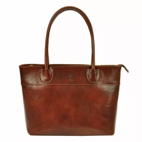   Florence 12 barna női bőr válltáska, shopper 40 x 27 x 16 cm