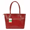 Florence 12 piros női bőr válltáska, shopper 40 x 27 x 16 cm