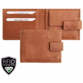  Giorgio Carelli féfi konyak bőr átfogópántos pénztárca, RFID