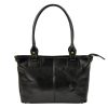 Florence 18 konyak női bőr shopper táska, válltáska 40 x 24 x 10 cm