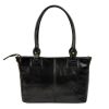 Florence 18 konyak női bőr shopper táska, válltáska 40 x 24 x 10 cm
