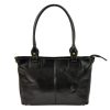 Florence 18 konyak női bőr shopper táska, válltáska 40 x 24 x 10 cm
