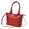 Florence 18 piros női bőr shopper táska, válltáska 40 x 24 x 10 cm