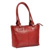 Florence 18 piros női bőr shopper táska, válltáska 40 x 24 x 10 cm