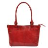 Florence 18 piros női bőr shopper táska, válltáska 40 x 24 x 10 cm
