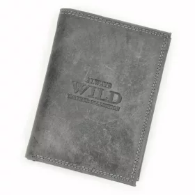   Wild N4-CHM RFID szürke férfi bőr pénztárca 10 x 13.5 x 2.5 cm
