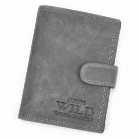   Wild N4L-CHM RFID szürke férfi bőr pénztárca 10.8 x 13.5 x 2.8 cm
