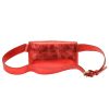 Pierre Cardin FRZ 1660 LUREX piros női bőr övtáska, crossbody 22 x 11 x 7 cm