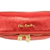 Pierre Cardin FRZ 1660 LUREX piros női bőr övtáska, crossbody 22 x 11 x 7 cm
