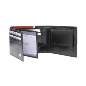  Rovicky 323-RBA-D RFID navy férfi bőr pénztárca 11.5 x 8.5 x 2 cm