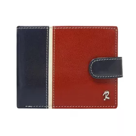   Rovicky 323L-RBA-D RFID navy-piros férfi bőr pénztárca 11.5 x 8.5 x 2 cm