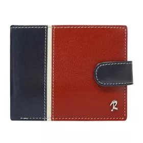   Rovicky 324L-7078-RBA-D RFID fekete-piros férfi bőr pénztárca 12 x 9.5 x 2 cm