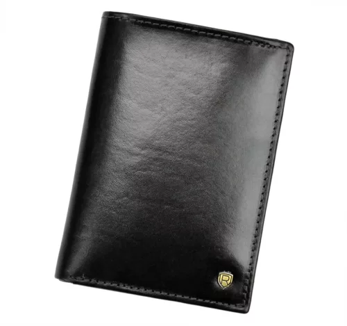 Rovicky N74-RVT RFID férfi fekete bőr pénztárca 9.5 x 13 x 2.5 cm
