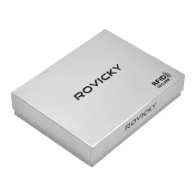   Rovicky N74-RVT RFID férfi fekete bőr pénztárca 9.5 x 13 x 2.5 cm