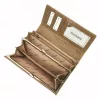 Patrizia FF-100 fekete női bőr pénztárca, RFID 18,5 × 10 cm