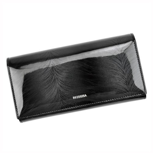 PATRIZIA FF-102 RFID fekete női bőr pénztárca 18.5 x 10 x 4 cm