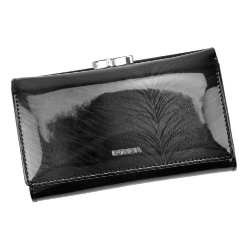 PATRIZIA FF-108 RFID fekete női bőr pénztárca 14.5 x 9 x 4 cm