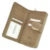 Patrizia FF-116 RFID női, mintás sötétszürke bőr pénztárca, RFID 9,5 × 16,5 cm