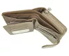 Patrizia FF-116 RFID női, mintás sötétszürke bőr pénztárca, RFID 9,5 × 16,5 cm