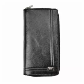   Rovicky CPR-8931-BAR RFID női fekete bőr pénztárca 9.5 x 18 cm