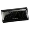 Pierre Cardin 02 LEAF 122 fekete lakkbőr női pénztárca 19,5 x 10 cm