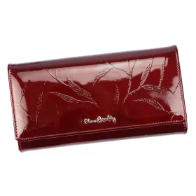   Pierre Cardin 02 LEAF 122 fekete lakkbőr női pénztárca 19,5 x 10 cm