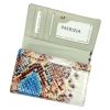 PATRIZIA VL-112 RFID kék kígyóbőr mintás női bőr pénztárca 15 x 9.7 x 4.5 cm