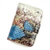 PATRIZIA VL-115 RFID kék kígyóbőr mintás női bőr pénztárca 9 x 13 x 3.5 cm