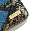 PATRIZIA VL-115 RFID kék kígyóbőr mintás női bőr pénztárca 9 x 13 x 3.5 cm