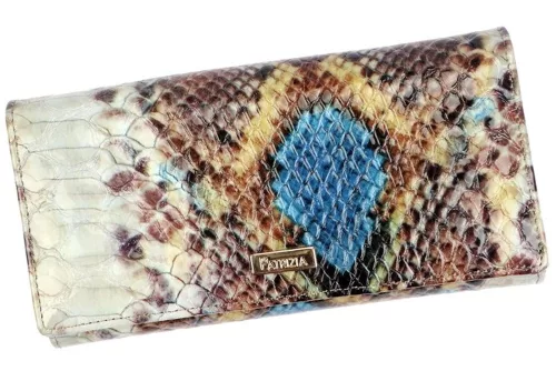 Patrizia VL-122 női mintás, lakkbőr pénztárca, RFID 19,7 × 10 cm