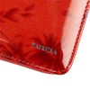 Patrizia FL-116 női virágmintás piros lakkbőr pénztárca 10 × 17 cm